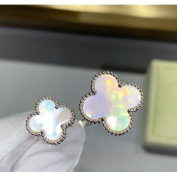 Van Cleef Arpels Alhambra Rings 2 Motifs White/Silver 2025 0916 (YF-250916180)