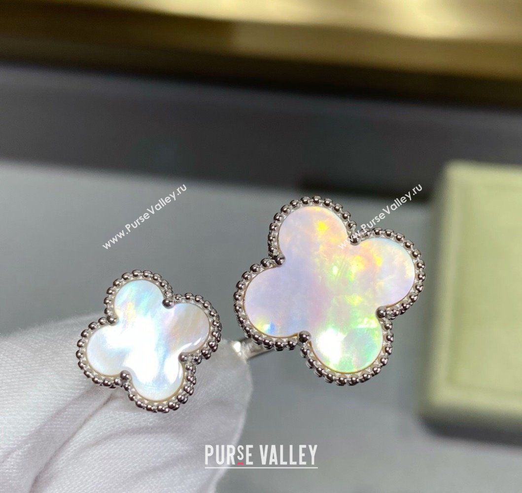 Van Cleef Arpels Alhambra Rings 2 Motifs White/Silver 2025 0916 (YF-250916180)