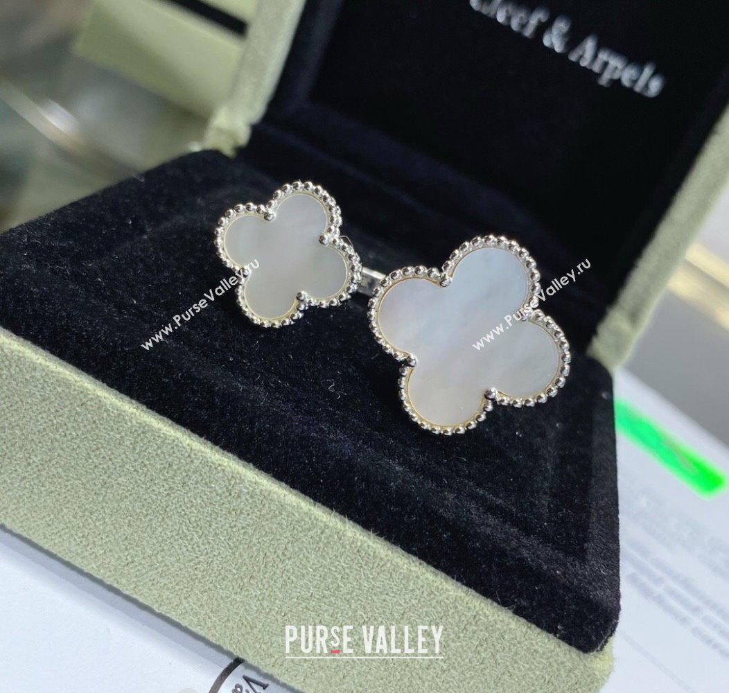 Van Cleef Arpels Alhambra Rings 2 Motifs White/Silver 2025 0916 (YF-250916180)