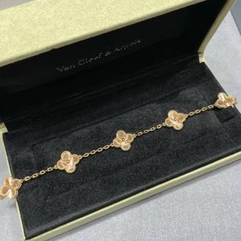 Van Cleef Arpels Alhambra Bracelet 5 Motifs Rose Gold Tone 2025 0916 (YF-250916134)
