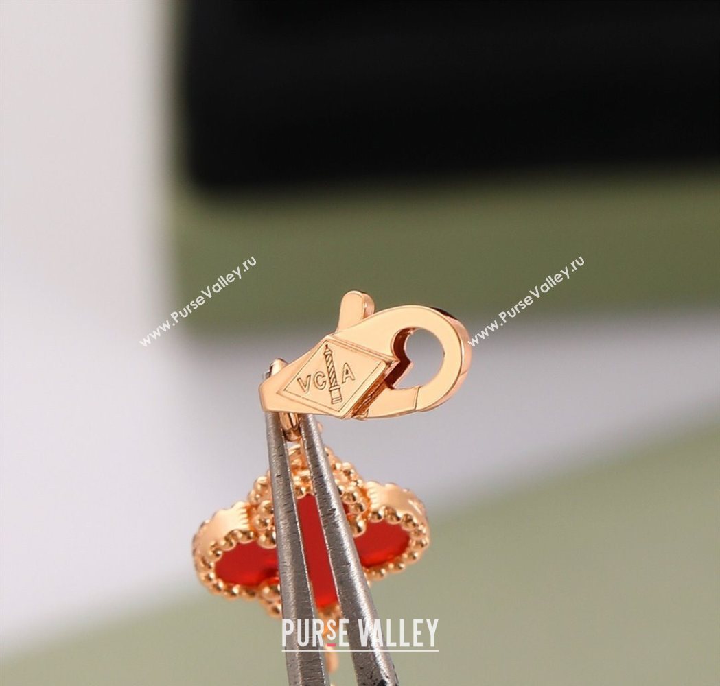 Van Cleef Arpels Alhambra Mini Bracelet 6 Motifs Red 2025 1113 (YF-251113003)