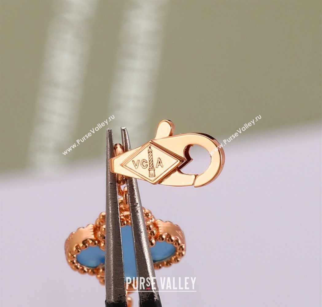 Van Cleef Arpels Alhambra Mini Bracelet 6 Motifs Blue 2025 1113 (YF-251113004)