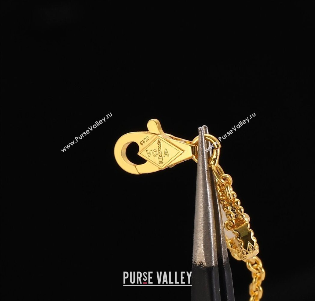 Van Cleef Arpels Alhambra Mini Bracelet 6 Motifs White 2025 1113 (YF-251113005)