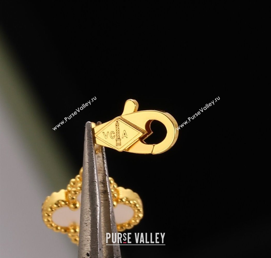 Van Cleef Arpels Alhambra Mini Bracelet 6 Motifs White 2025 1113 (YF-251113005)