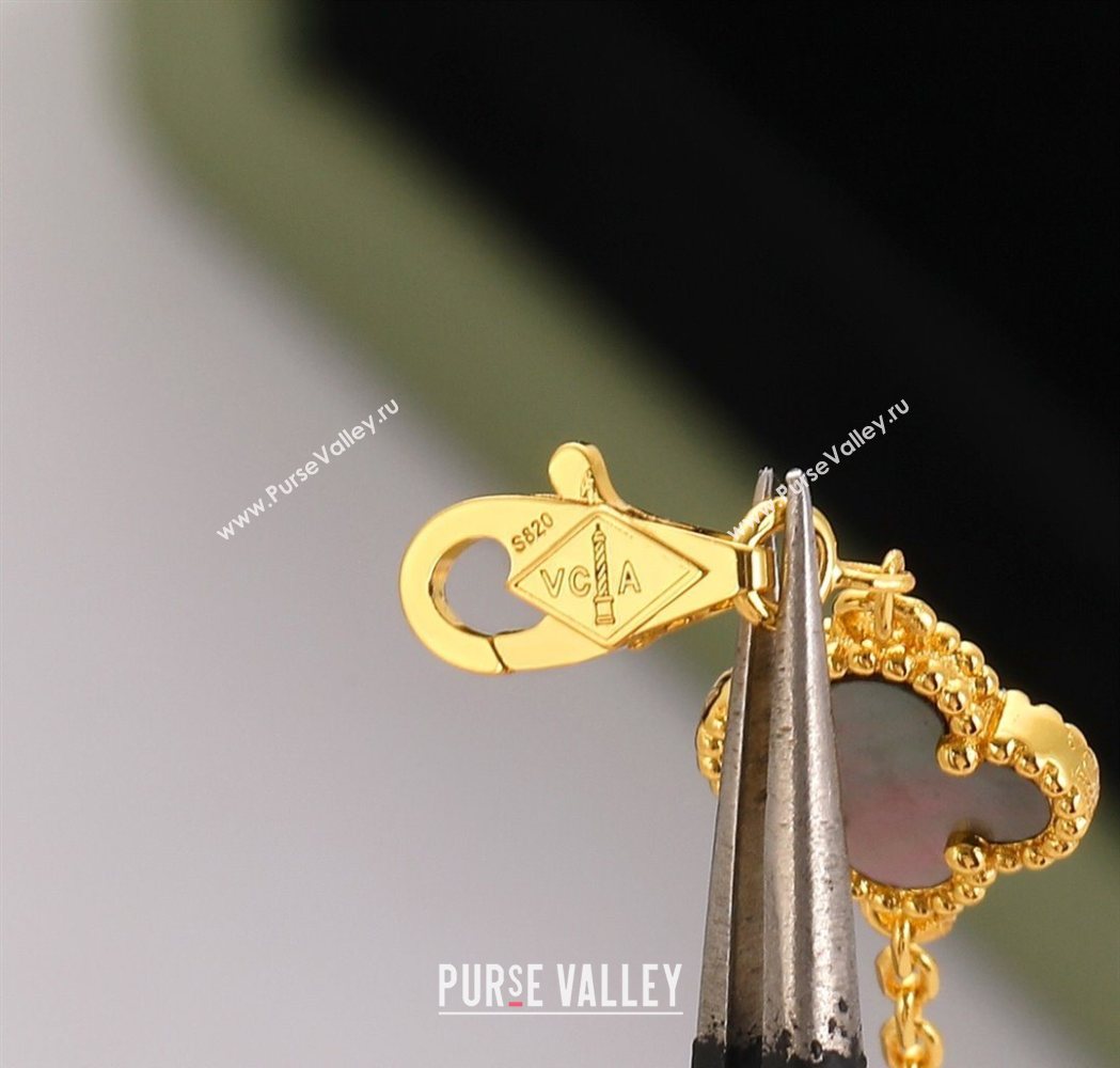 Van Cleef Arpels Alhambra Mini Bracelet 6 Motifs Grey 2025 1113 (YF-251113006)