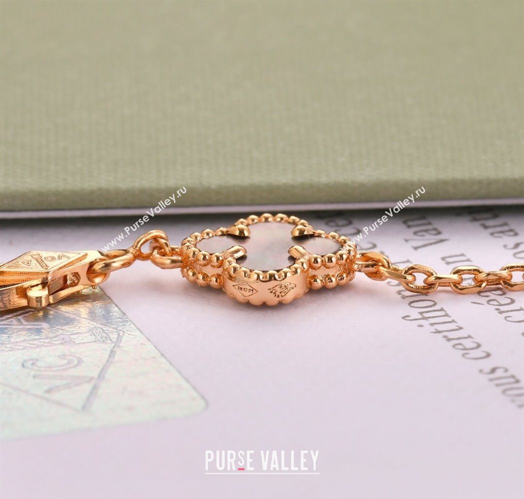 Van Cleef Arpels Alhambra Mini Bracelet 6 Motifs Grey 2025 1113 (YF-251113006)