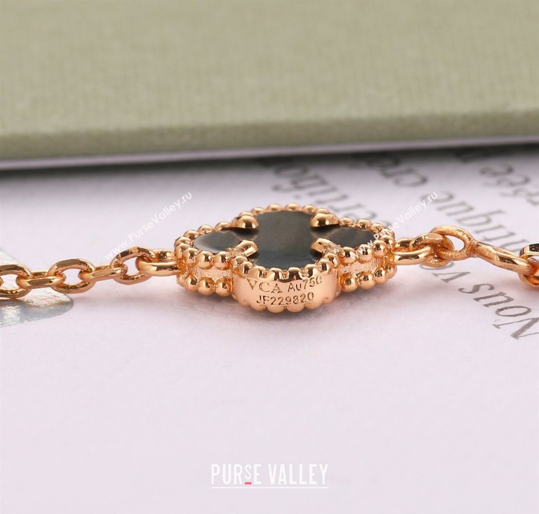 Van Cleef Arpels Alhambra Mini Bracelet 6 Motifs Grey 2025 1113 (YF-251113006)