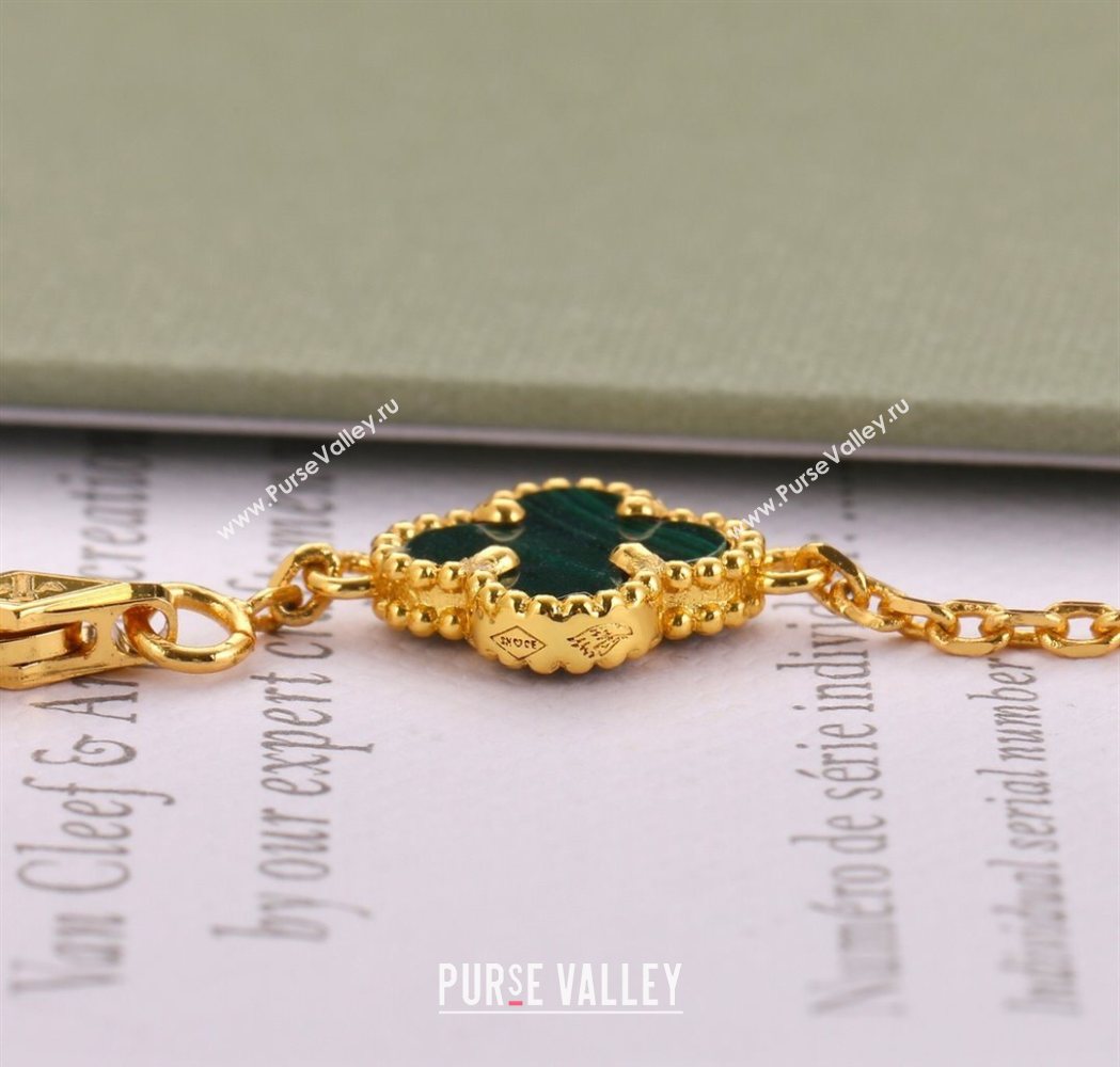 Van Cleef Arpels Alhambra Mini Bracelet 6 Motifs Green 2025 1113 (YF-251113007)