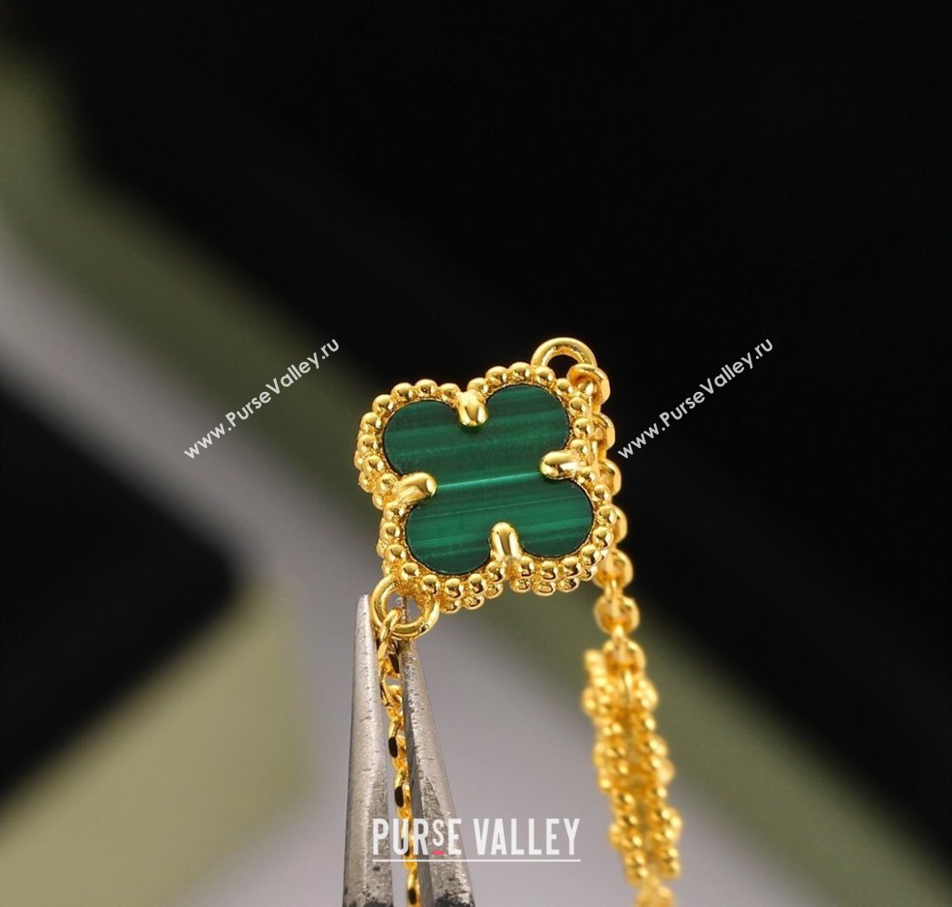Van Cleef Arpels Alhambra Mini Bracelet 6 Motifs Green 2025 1113 (YF-251113007)