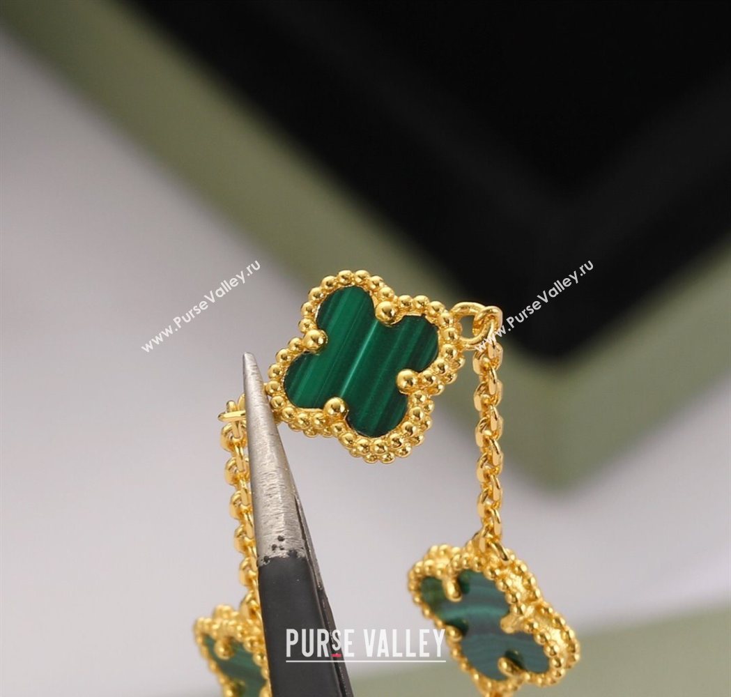 Van Cleef Arpels Alhambra Mini Bracelet 6 Motifs Green 2025 1113 (YF-251113007)