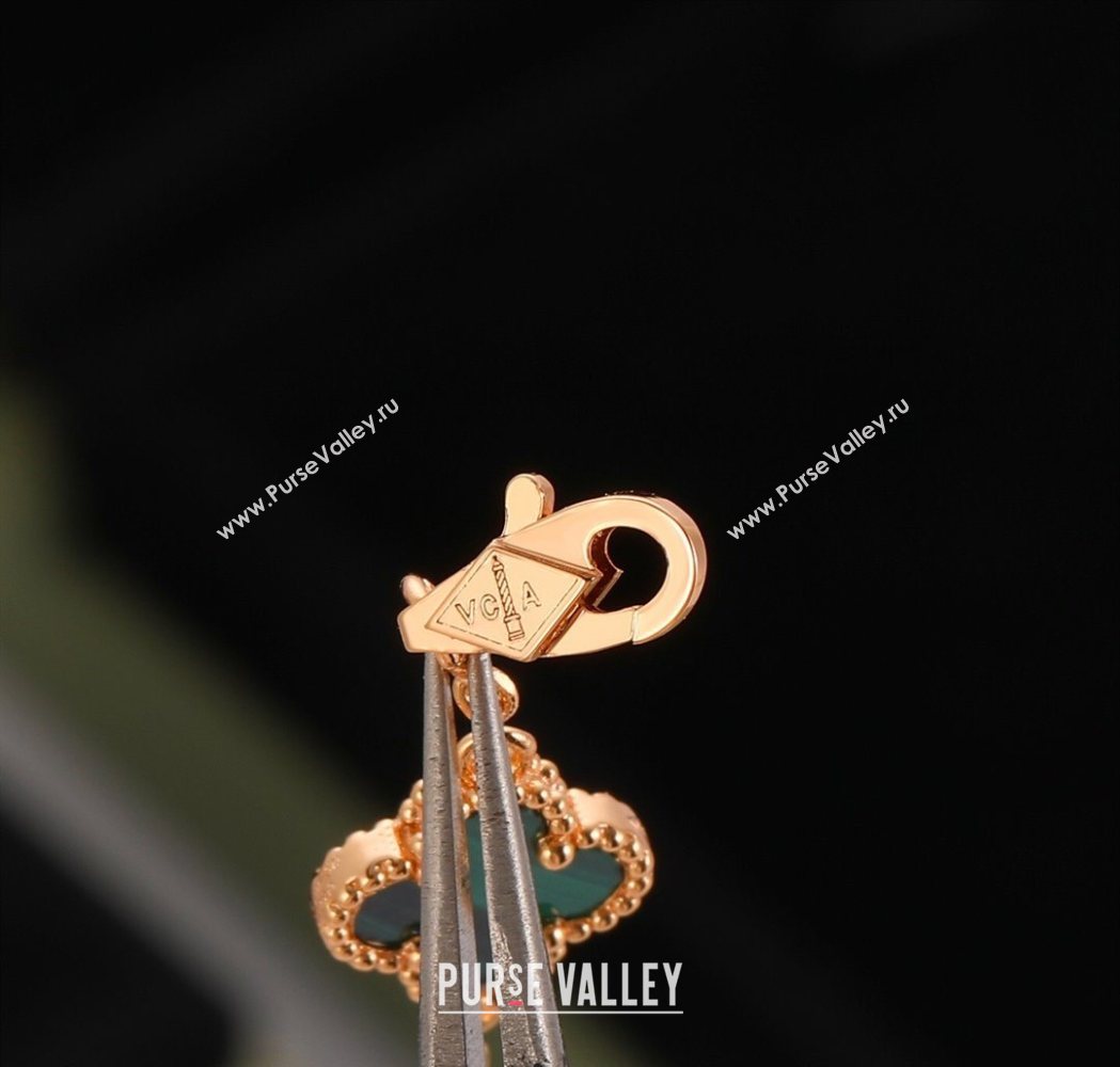 Van Cleef Arpels Alhambra Mini Bracelet 6 Motifs Green 2025 1113 (YF-251113007)