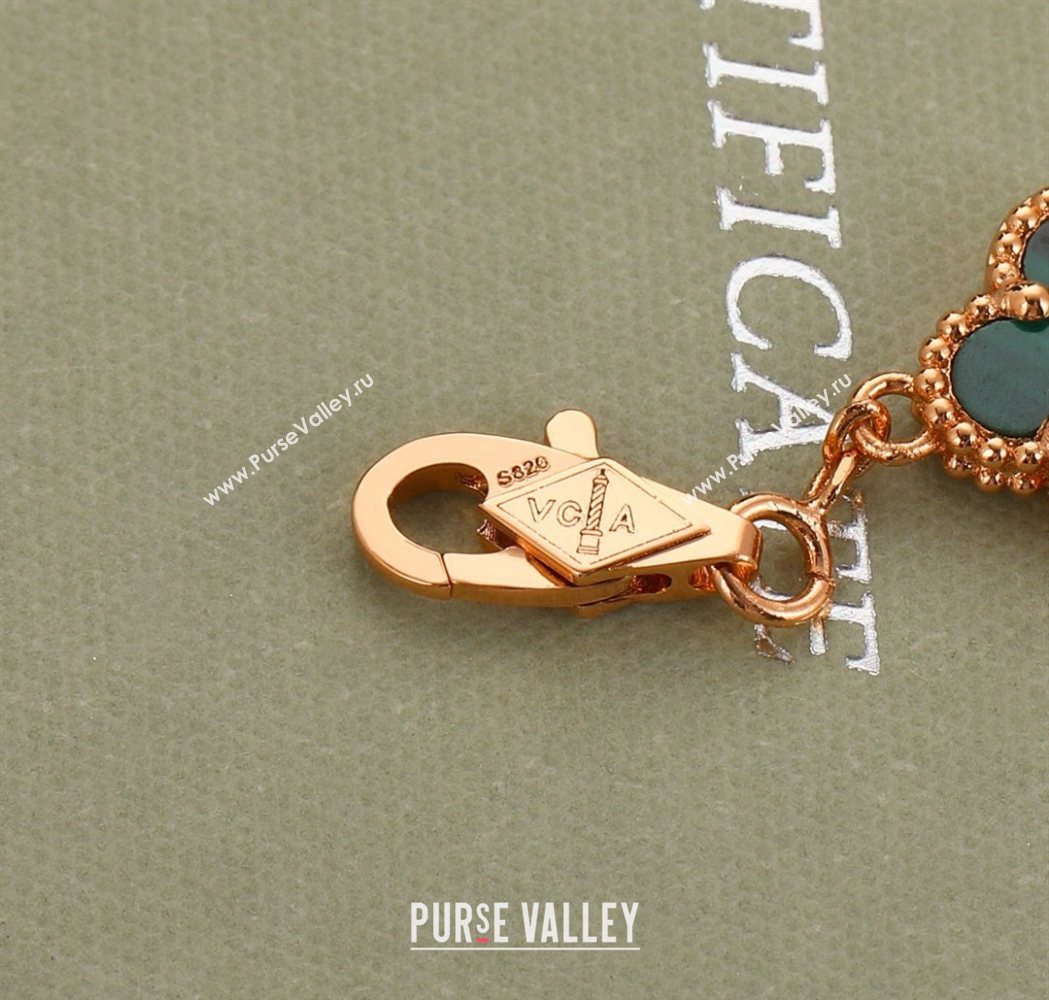 Van Cleef Arpels Alhambra Mini Bracelet 6 Motifs Green 2025 1113 (YF-251113007)