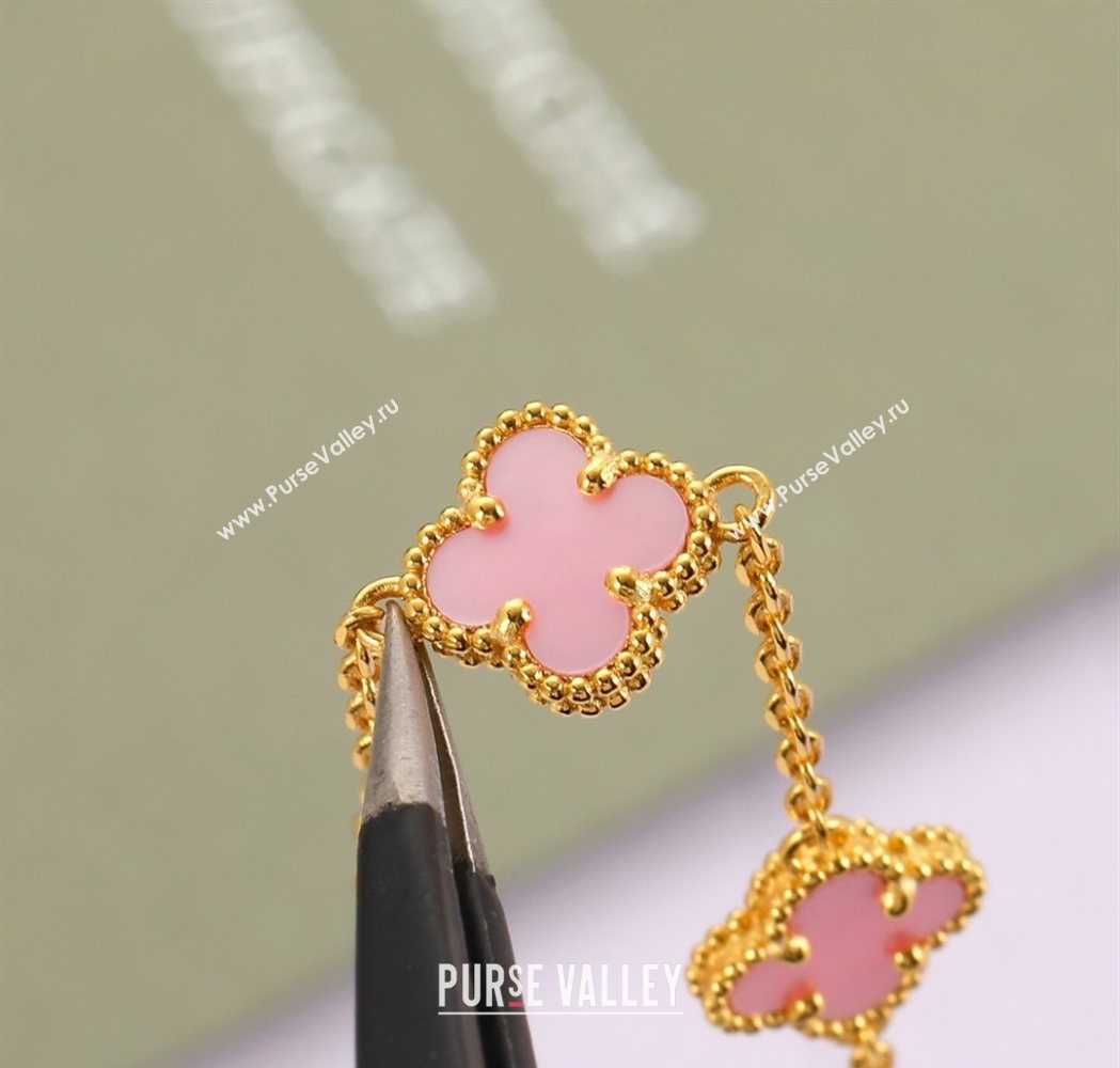 Van Cleef Arpels Alhambra Mini Bracelet 6 Motifs Pink 2025 1113 (YF-251113008)