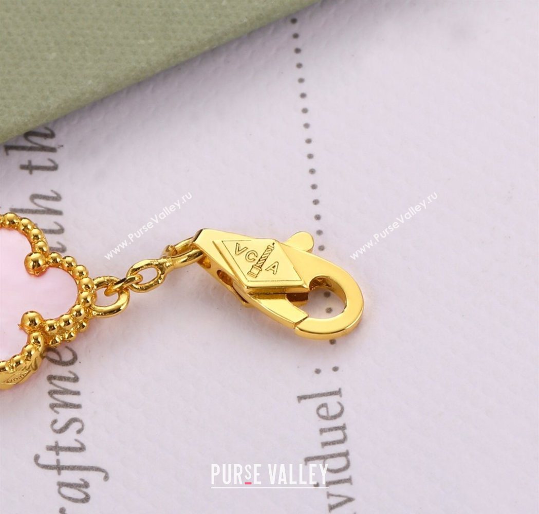 Van Cleef Arpels Alhambra Mini Bracelet 6 Motifs Pink 2025 1113 (YF-251113008)