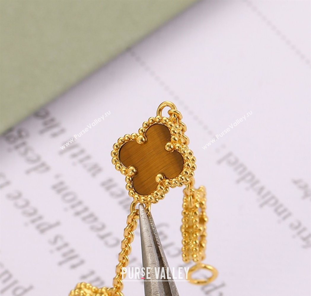 Van Cleef Arpels Alhambra Mini Bracelet 6 Motifs Amber 2025 1113 (YF-251113009)