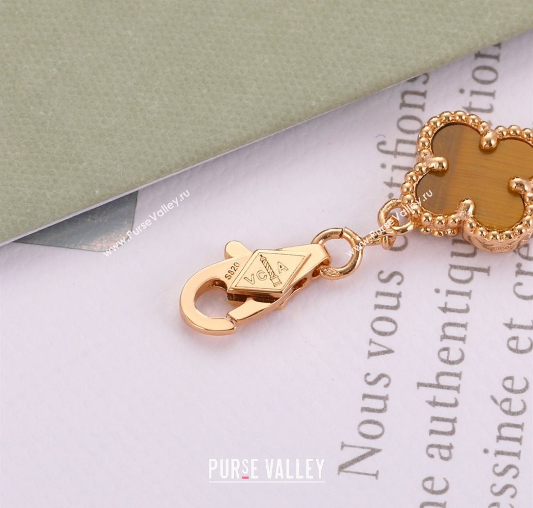 Van Cleef Arpels Alhambra Mini Bracelet 6 Motifs Amber 2025 1113 (YF-251113009)