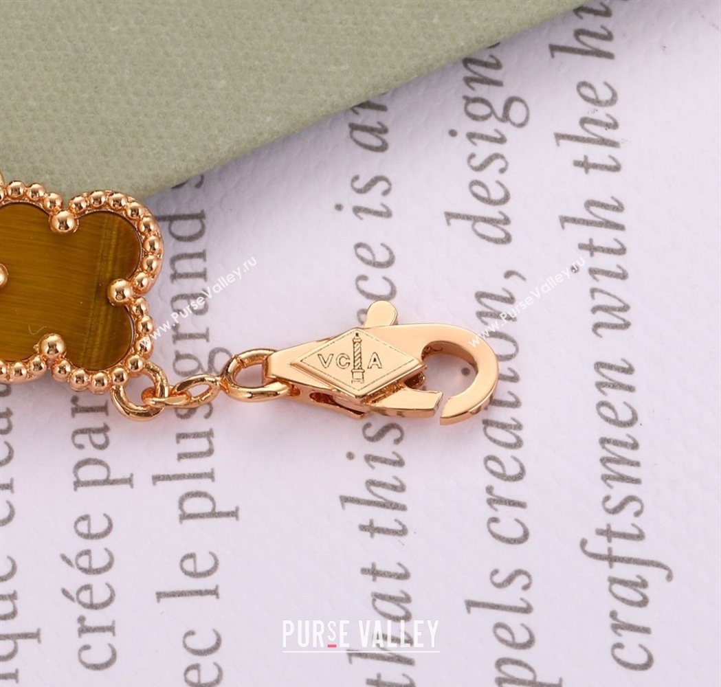 Van Cleef Arpels Alhambra Mini Bracelet 6 Motifs Amber 2025 1113 (YF-251113009)