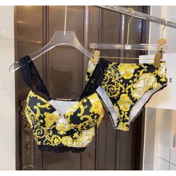 Versace Swimwear with Lace Yellow/Black 2024 0307 (XMN-240307039)