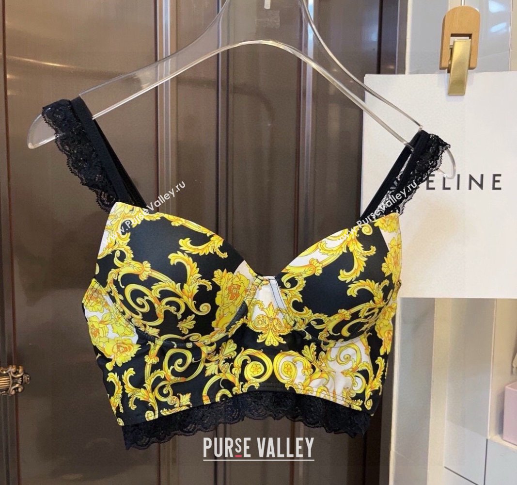 Versace Swimwear with Lace Yellow/Black 2024 0307 (XMN-240307039)