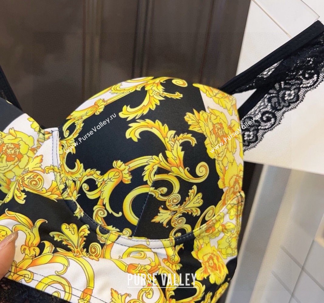 Versace Swimwear with Lace Yellow/Black 2024 0307 (XMN-240307039)