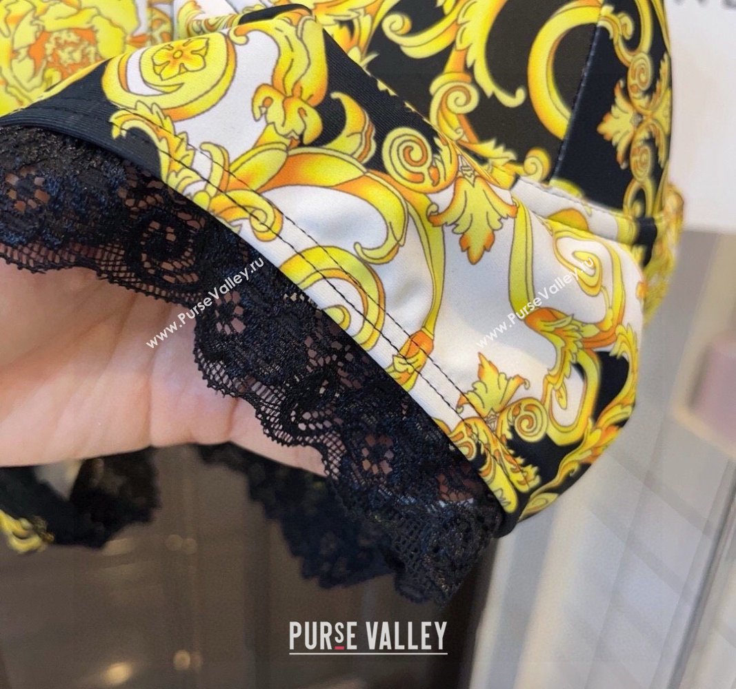 Versace Swimwear with Lace Yellow/Black 2024 0307 (XMN-240307039)