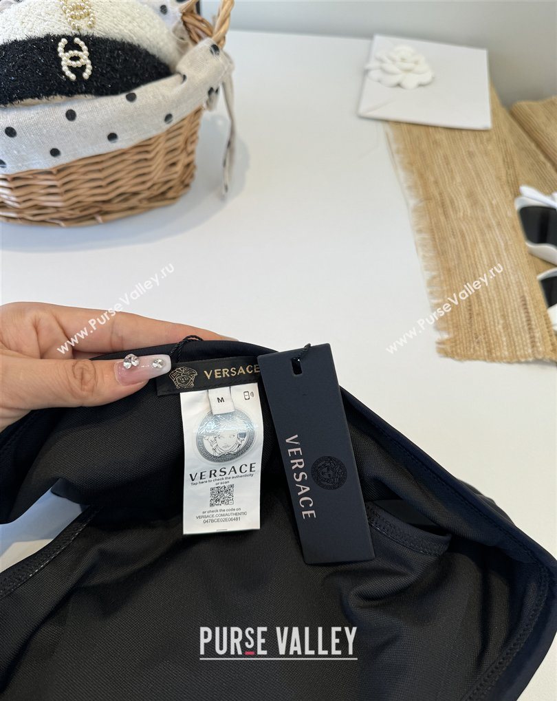 Versace One-Piece Swimwear with Waist Bow Black 2026 0319 (WM-260319094)