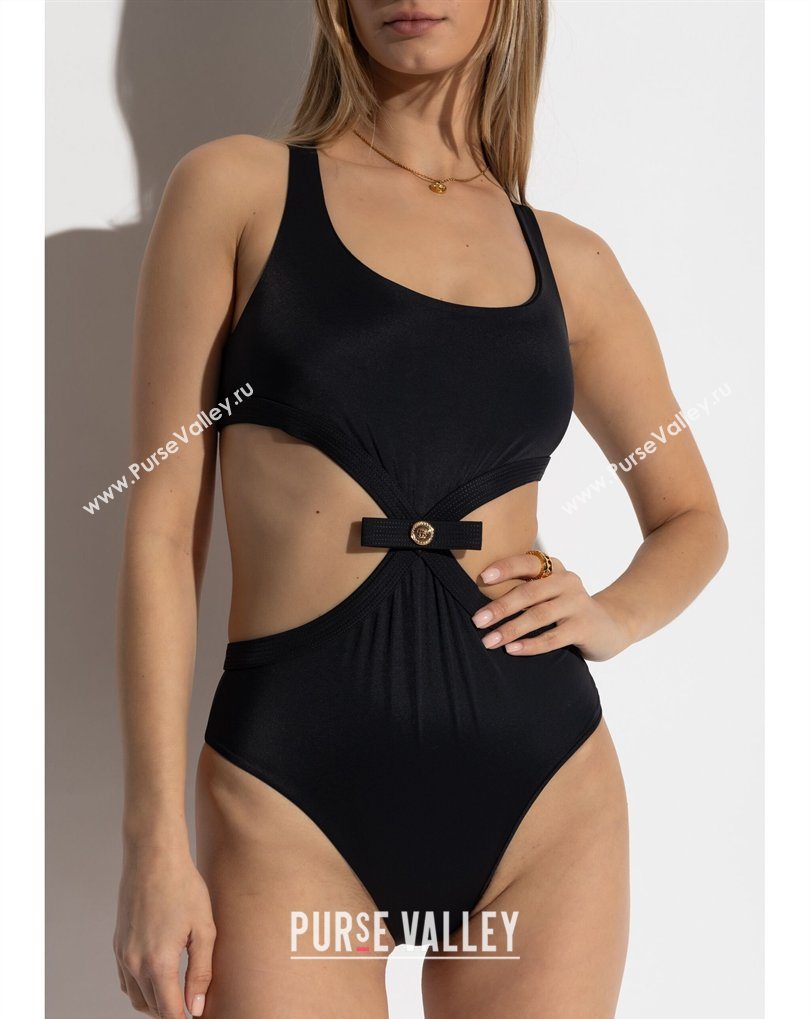 Versace One-Piece Swimwear with Waist Bow Black 2026 0319 (WM-260319094)