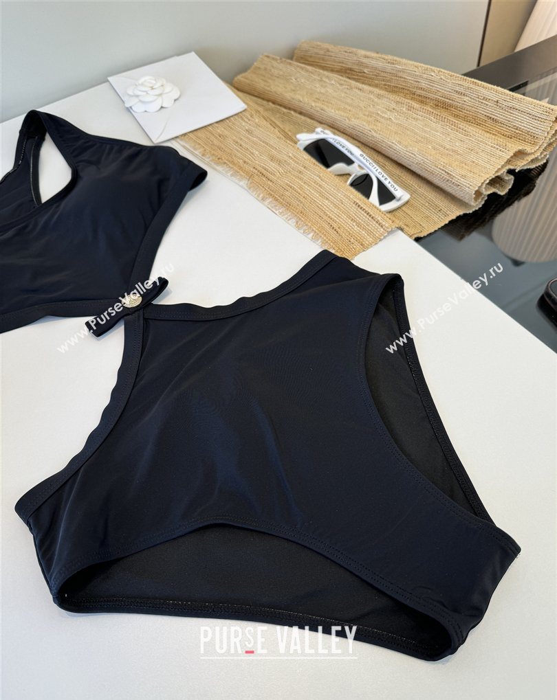 Versace One-Piece Swimwear with Waist Bow Black 2026 0319 (WM-260319094)