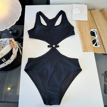 Versace One-Piece Swimwear with Waist Bow Black 2026 0319 (WM-260319094)