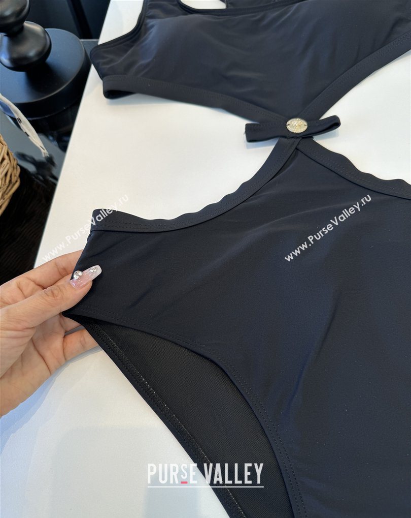 Versace One-Piece Swimwear with Waist Bow Black 2026 0319 (WM-260319094)