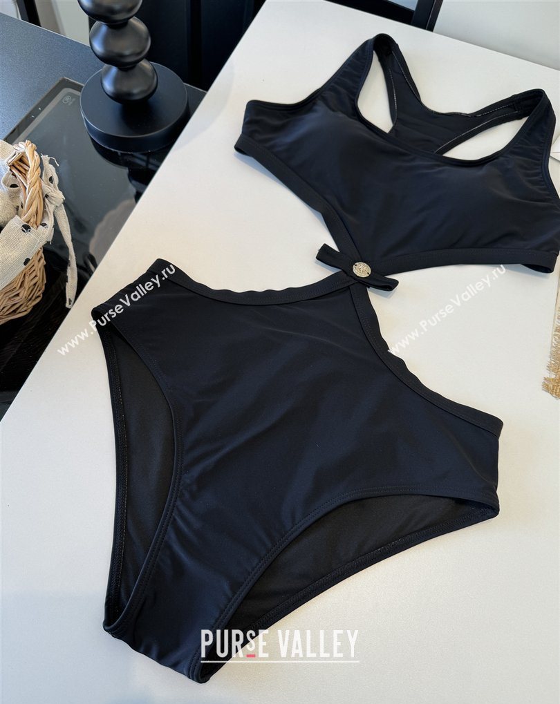 Versace One-Piece Swimwear with Waist Bow Black 2026 0319 (WM-260319094)