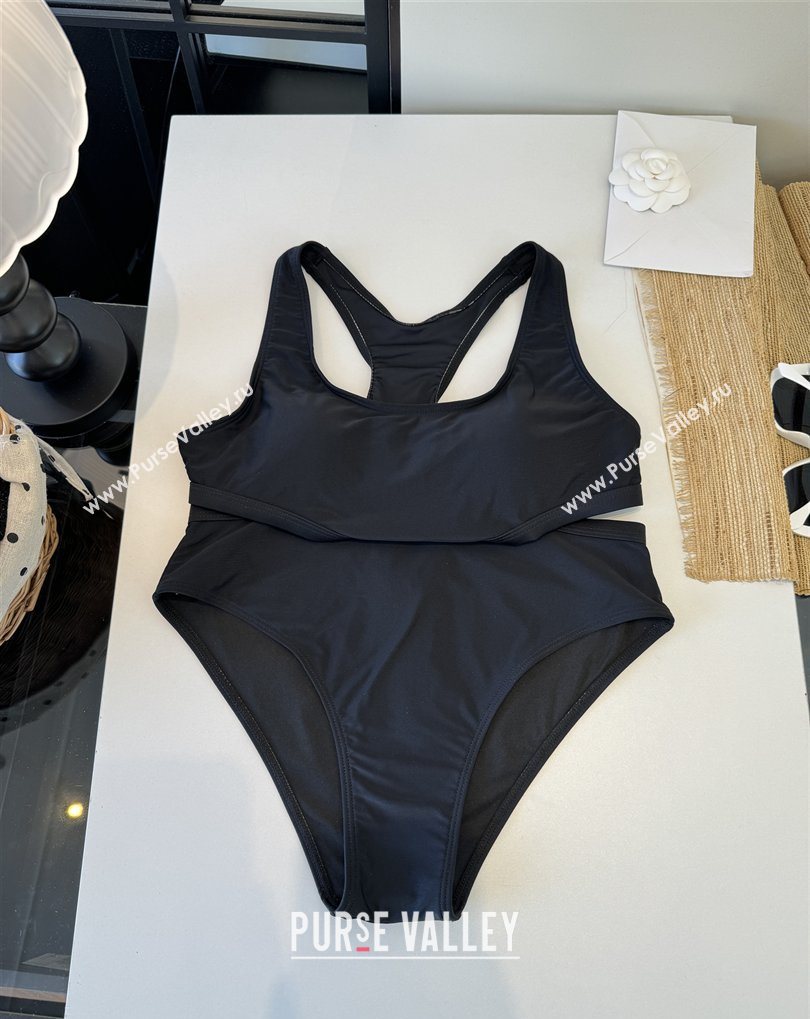 Versace One-Piece Swimwear with Waist Bow Black 2026 0319 (WM-260319094)