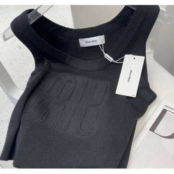 Miu Miu Maxi Letters Vest Black 2025 0314 (SHI-250314044)