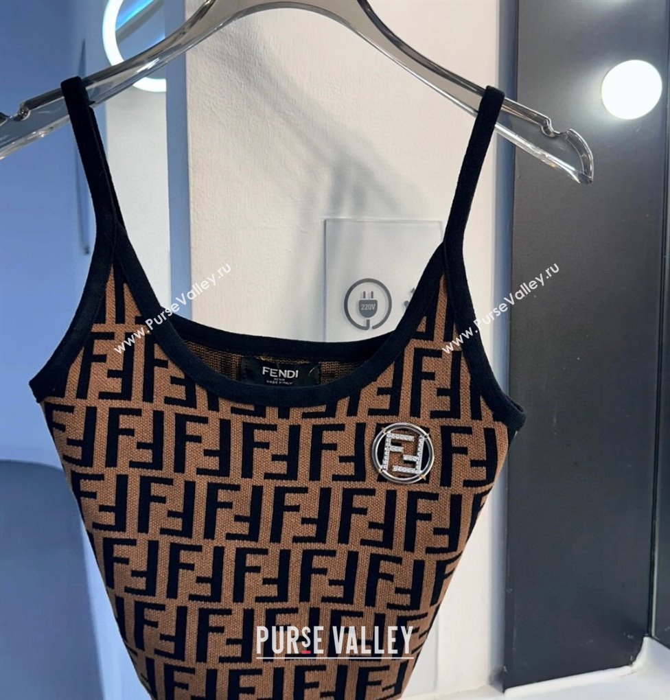 Fendi FF Knit Vest Brown 2025 0314 (SHI-250314036)