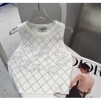 Chanel Camellia Vest White 2025 0314 (SHI-250314052)