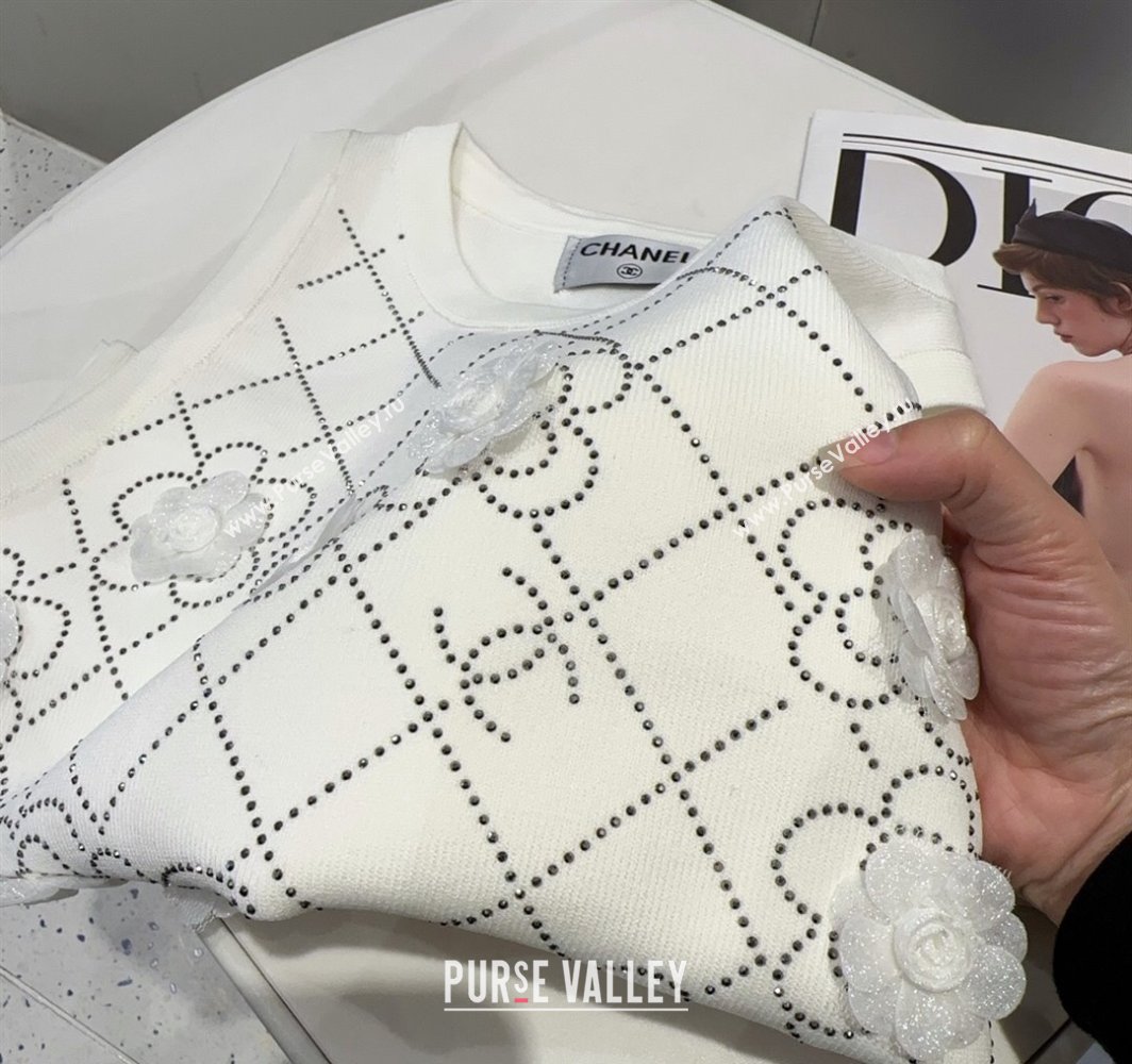 Chanel Camellia Vest White 2025 0314 (SHI-250314052)