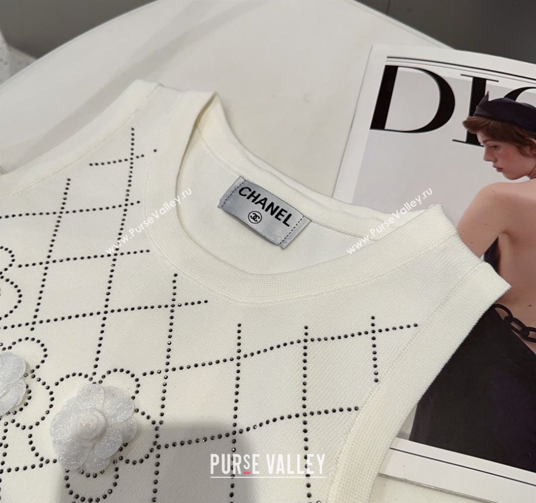 Chanel Camellia Vest White 2025 0314 (SHI-250314052)
