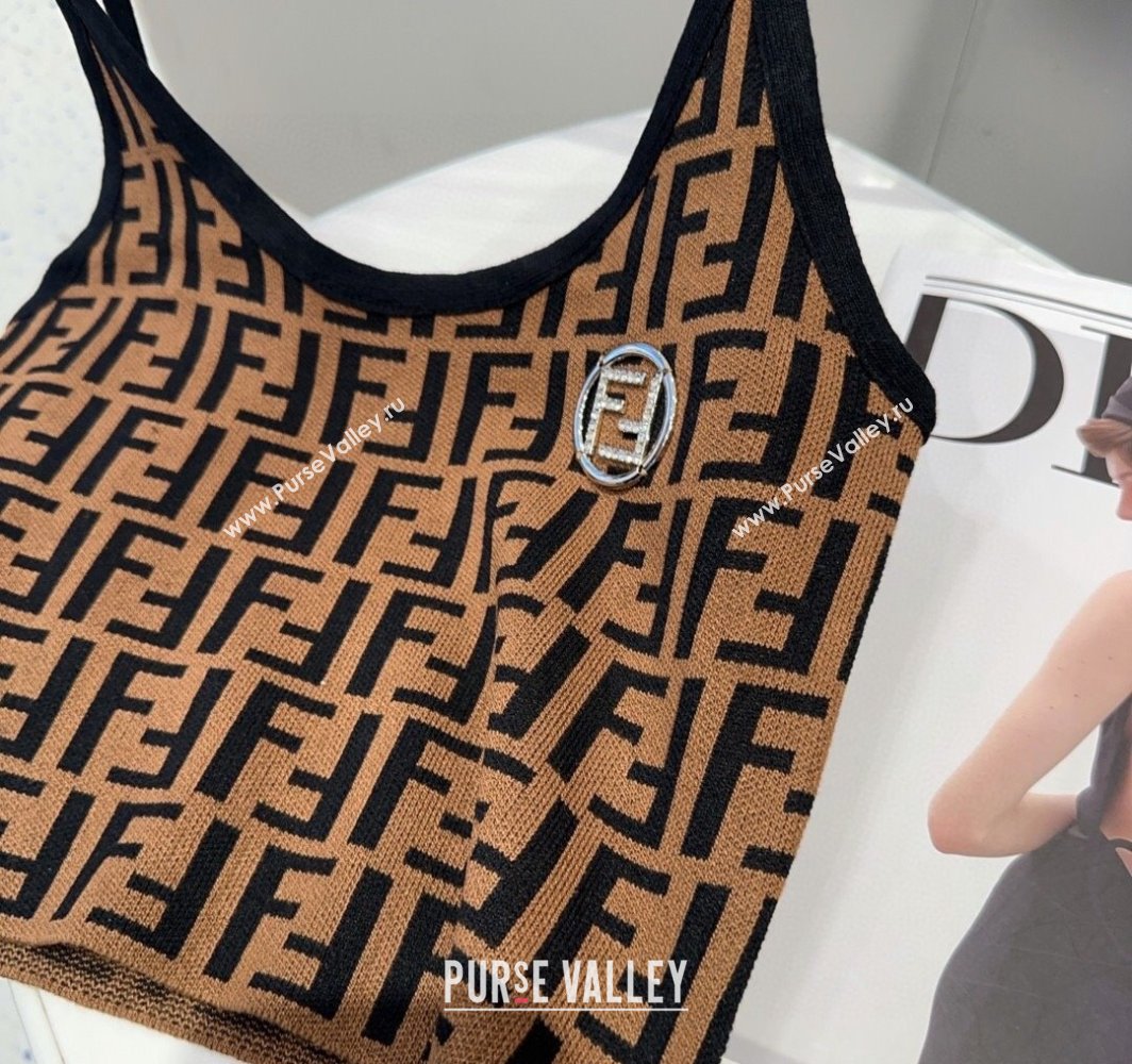 Fendi FF Knit Vest Brown 2025 0314 (SHI-250314036)