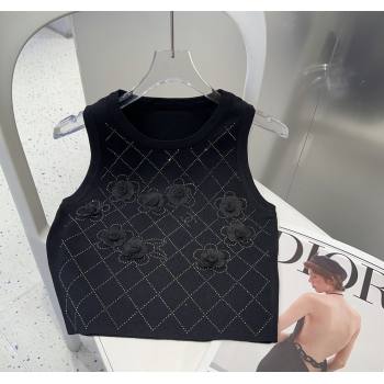 Chanel Camellia Vest Black 2025 0314 (SHI-250314053)