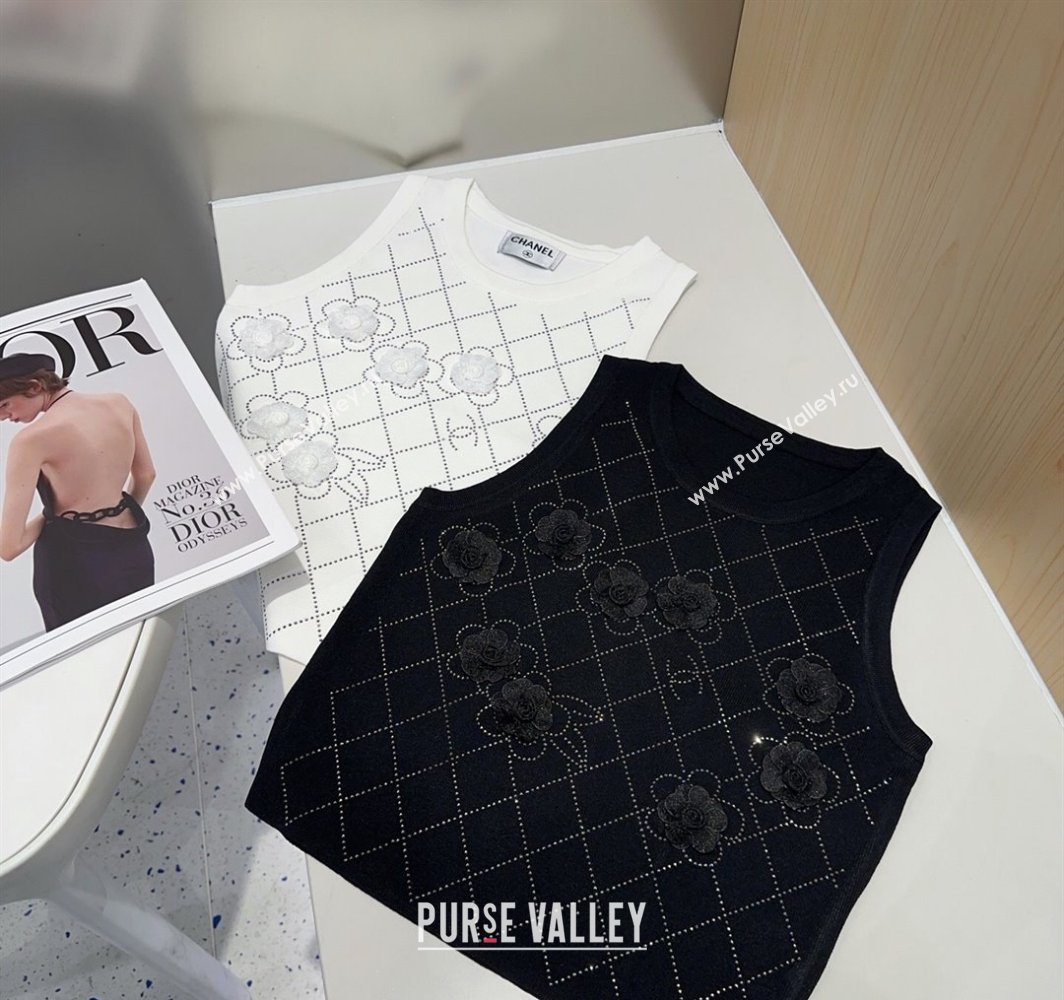 Chanel Camellia Vest Black 2025 0314 (SHI-250314053)