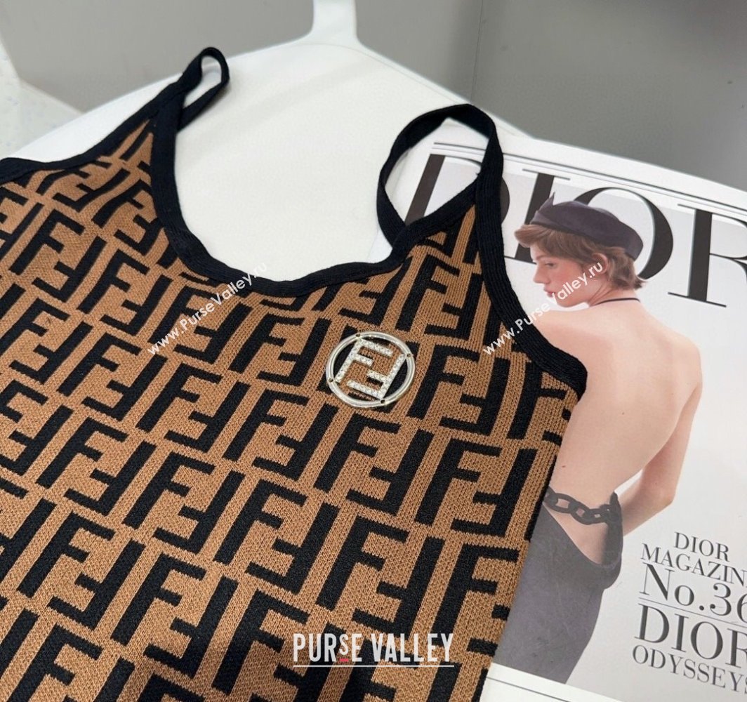 Fendi FF Knit Vest Brown 2025 0314 (SHI-250314036)