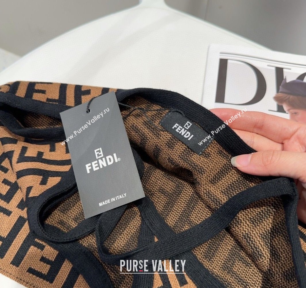 Fendi FF Knit Vest Brown 2025 0314 (SHI-250314036)