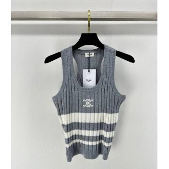 Celine Knit Vest Grey 2025 0314 (SHI-250314054)