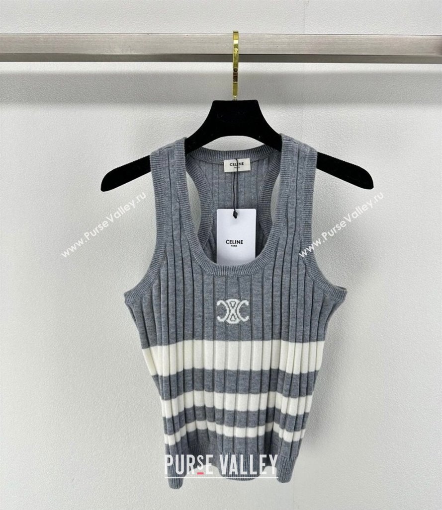Celine Knit Vest Grey 2025 0314 (SHI-250314054)