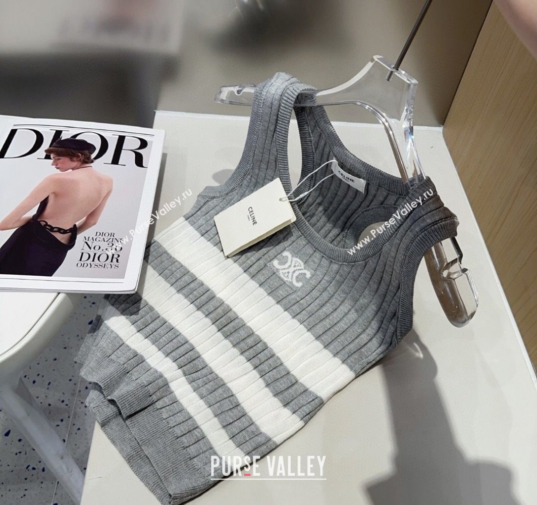 Celine Knit Vest Grey 2025 0314 (SHI-250314054)