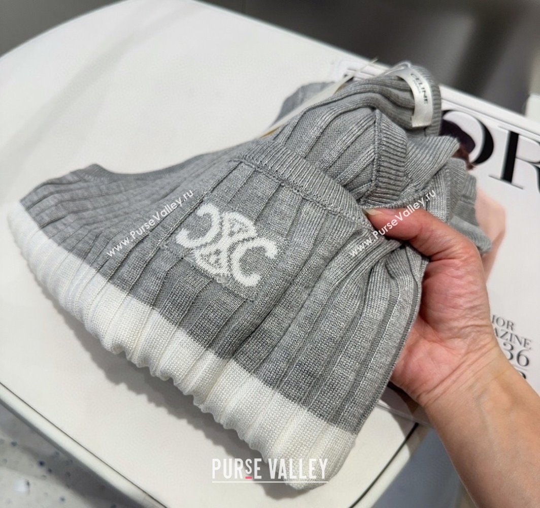 Celine Knit Vest Grey 2025 0314 (SHI-250314054)