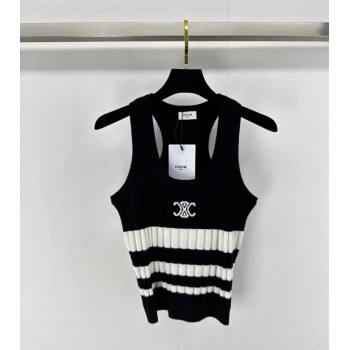 Celine Knit Vest Black 2025 0314 (SHI-250314055)