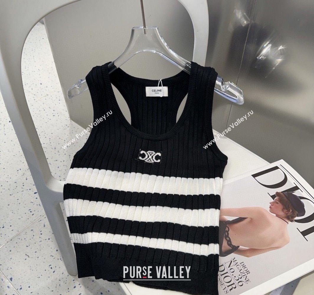 Celine Knit Vest Black 2025 0314 (SHI-250314055)