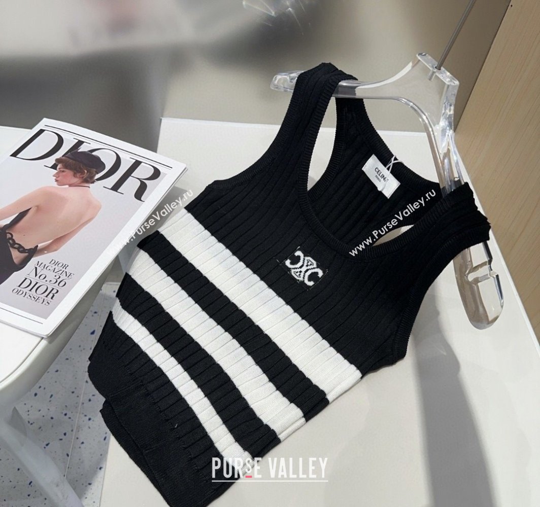 Celine Knit Vest Black 2025 0314 (SHI-250314055)