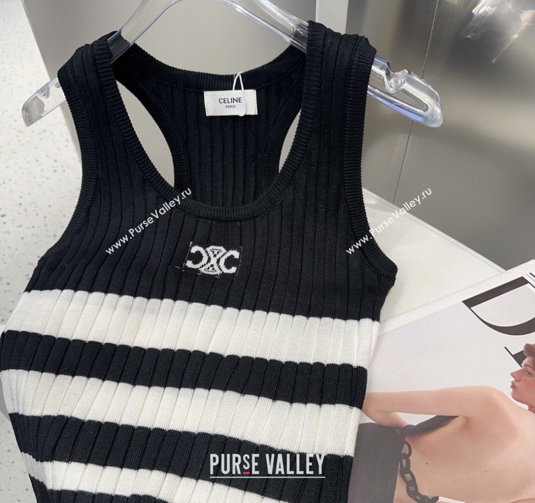 Celine Knit Vest Black 2025 0314 (SHI-250314055)